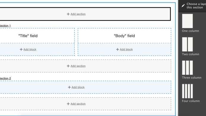 drupal layout builder interface