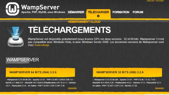 wamp server installation web page